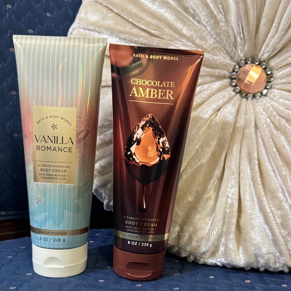 Bath & Body Works Vanilla Romance and Chocolate Amber Body Cream Duo - Picture 1 of 1